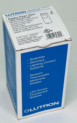 Lutron LRF2-OWLB-P-WH Radio Powr Savr 180 Wall Mount Occ Sensor NIB - Price Each