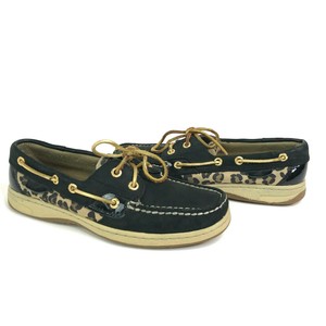 sperry leopard slip on sneakers