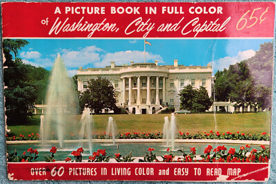 1964 Washington City And Capital Souvenir Guidebook With Map