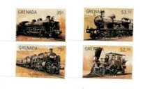 Grenada 1996 - Trains Railroads - Set Of 4 Stamps - Scott #2563-6 - MNH