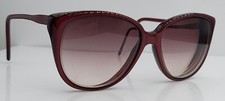 Vintage SRO Paula Burgundy Oval Cat-Eyed Sunglasses USA FRAMES ONLY