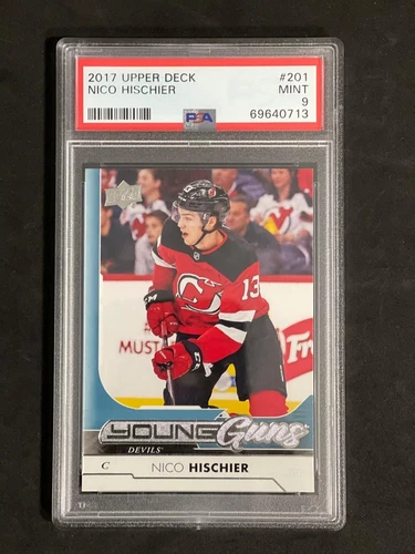 2017 Upper Deck 201 Nico Hischier Young Guns PSA 9