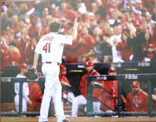 2016 John Lackey Auto'd color Photo Chicago Cubs World Series Year! Tough auto!
