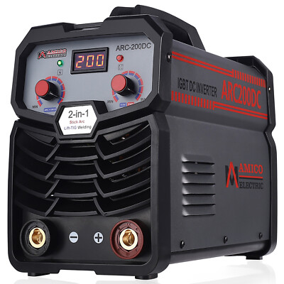 Amico ARC-200DC, 200A Professional Stick Arc TIG Welder, 80% Duty Cycle, New