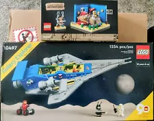 Lego 10497 Space Galaxy Explorer + 40580 Blacktron Cruiser + 40533 Cardboard Lot