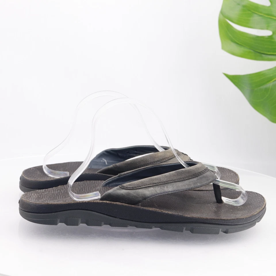 Sandalia Chaco Kirkwood para hombre talla 11 tanga deslizable chanclas cuero gris angustiado Foto 4 de 4
