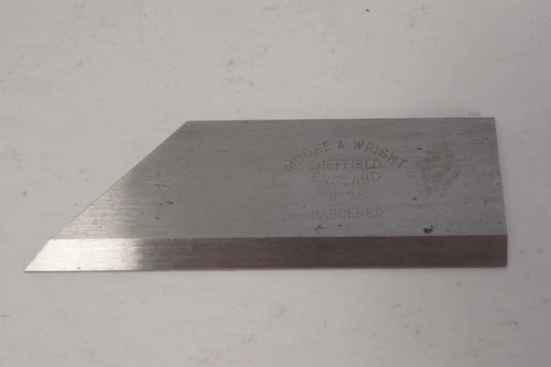 NOS Moore & Wright Sheffield England 3" Toolmakers Bevel Edge Straight Edge