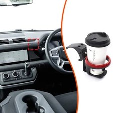 Red Aluminum Alloy Dashboard Extended Cup Holder For LR Defender L663 2020+