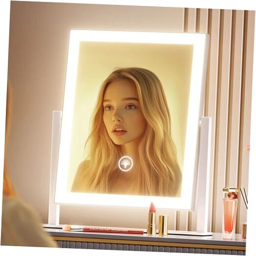 15.2 Inch Hollywood Vanity Mirror with 3 Color Lighting and Bright LEDs