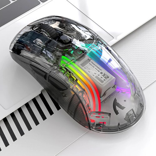 Attack Shark Transparent Wireless Mouse | Silent Click, RGB, Ergonomic Design - Picture 2 of 13