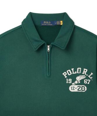 Genuine Polo Ralph Lauren Graphic Fleece Quarter Zip Sweatshirt