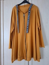 Jacke mit Kapuze Farbe Curry Gr. 46 - 50 in A-Linie