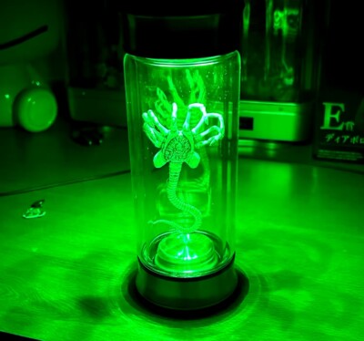 Alien Glow Jar Xenomorph Specimen Facehugger Embryo Glass Jar Movie ...