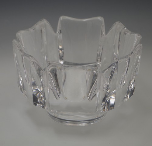 ORREFORS SWEDEN CRYSTAL CORONA LARS HELLSTEN BOWL SIGNED 5.5" - Picture 6 of 6