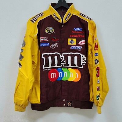 M&M Nascar Racing Jacket Team #38 Elliot Sadler XL Large Brown