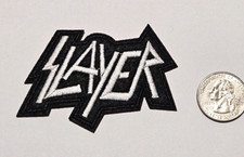 Slayer Band Patch Thrash Heavy Metal Rock Goth Embroidered Iron On 2x3.25"