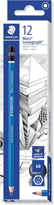 Staedtler Mars Lumograph 6B Graphite Art Drawing Pencil, Soft, Break-Resistant B