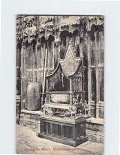 Postcard Coronation Chair Westminster Abbey London England
