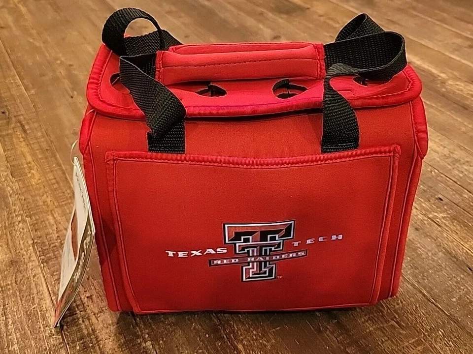 Texas Tech Red Raiders Paquete de 12 Picnic Time NCAA Bebida Amigo Picnic Enfriador Rojo Foto 2 de 4