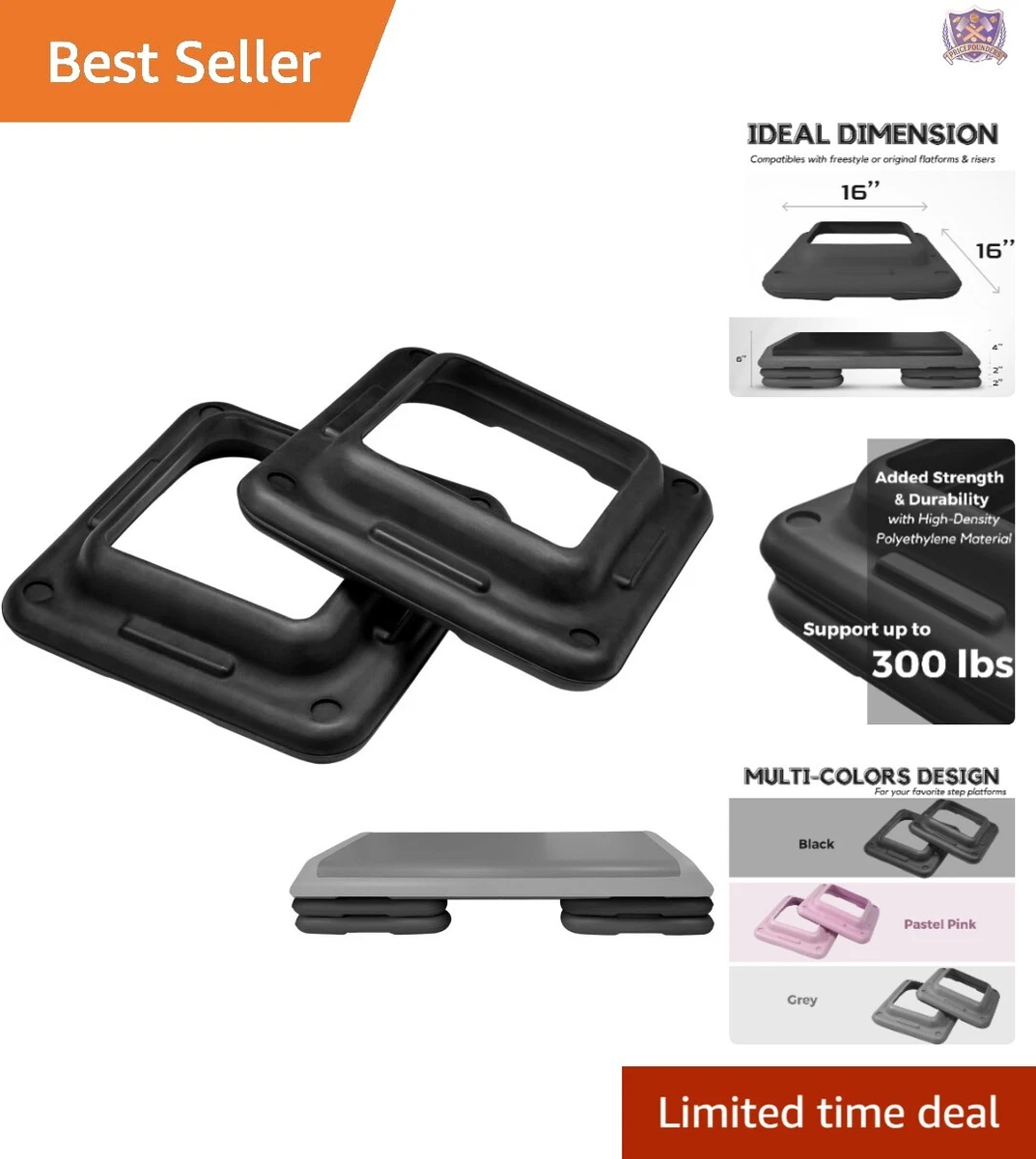 Sturdy and Durable Adjustable HDPE Exercise Step Platform