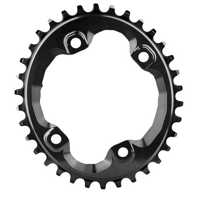 Absolute Black Shimano Oval Traction Chainring Black/96 BCD M8000 