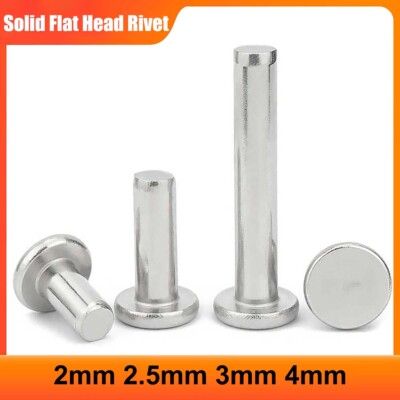 Dichtblindnieten 4,8X8 mm 50 Stück aus Edelstahl A2 (V2A) mit Flachkopf, Geschlossen Form B Popnieten DIN 7337 - ISO 16585