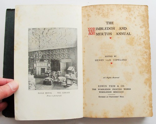 1903 THE WIMBLEDON & MERTON ANNUAL No. 1 Edwin Trim Henry Copeland illust and VG - 第 2/9 張圖片