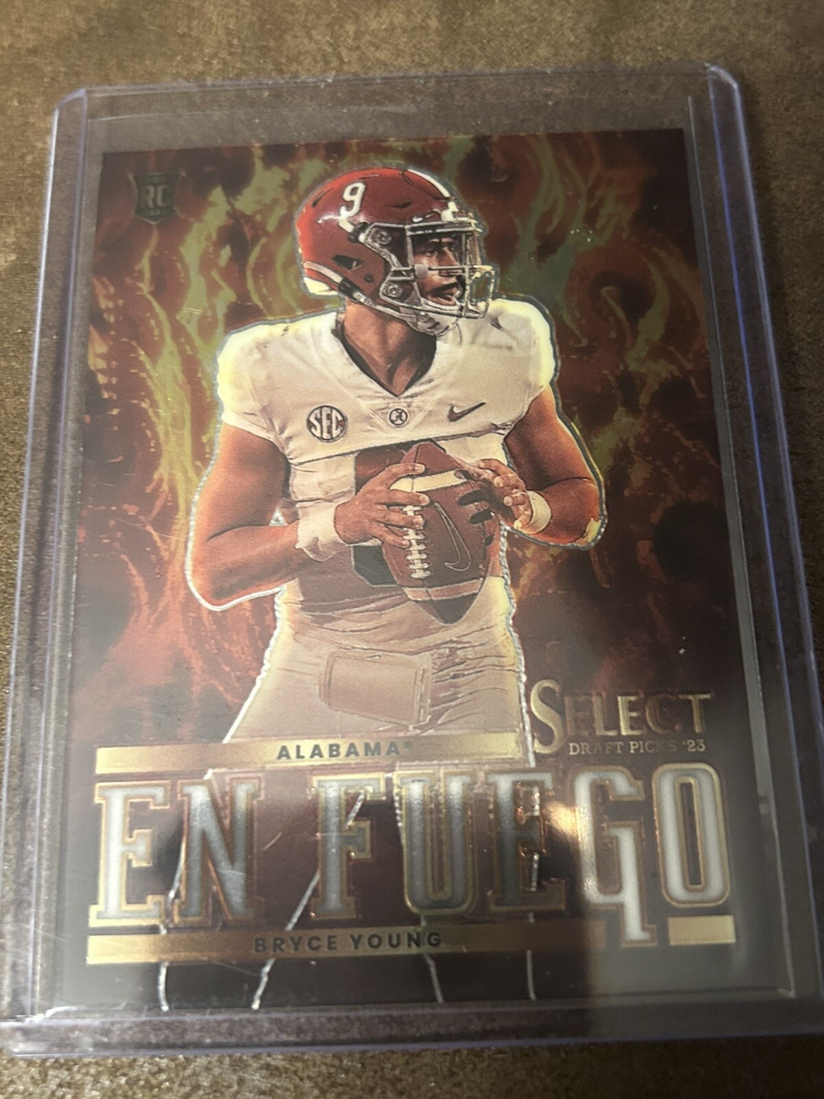 Bryce Young 2023 Select Draft Picks En Fuego RC Insert- Panthers Alabama