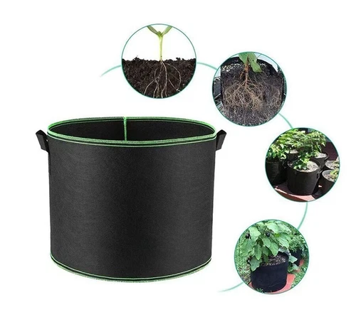 10 PCS Plant Grow Bag Fabric Pot Container 15Gallon 50x30cm - Picture 2 of 12