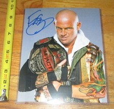 TNA Impact Eric Young Wrestling Photo Signed 8 x 10 Belt COA WWF WWE NXT Sanity