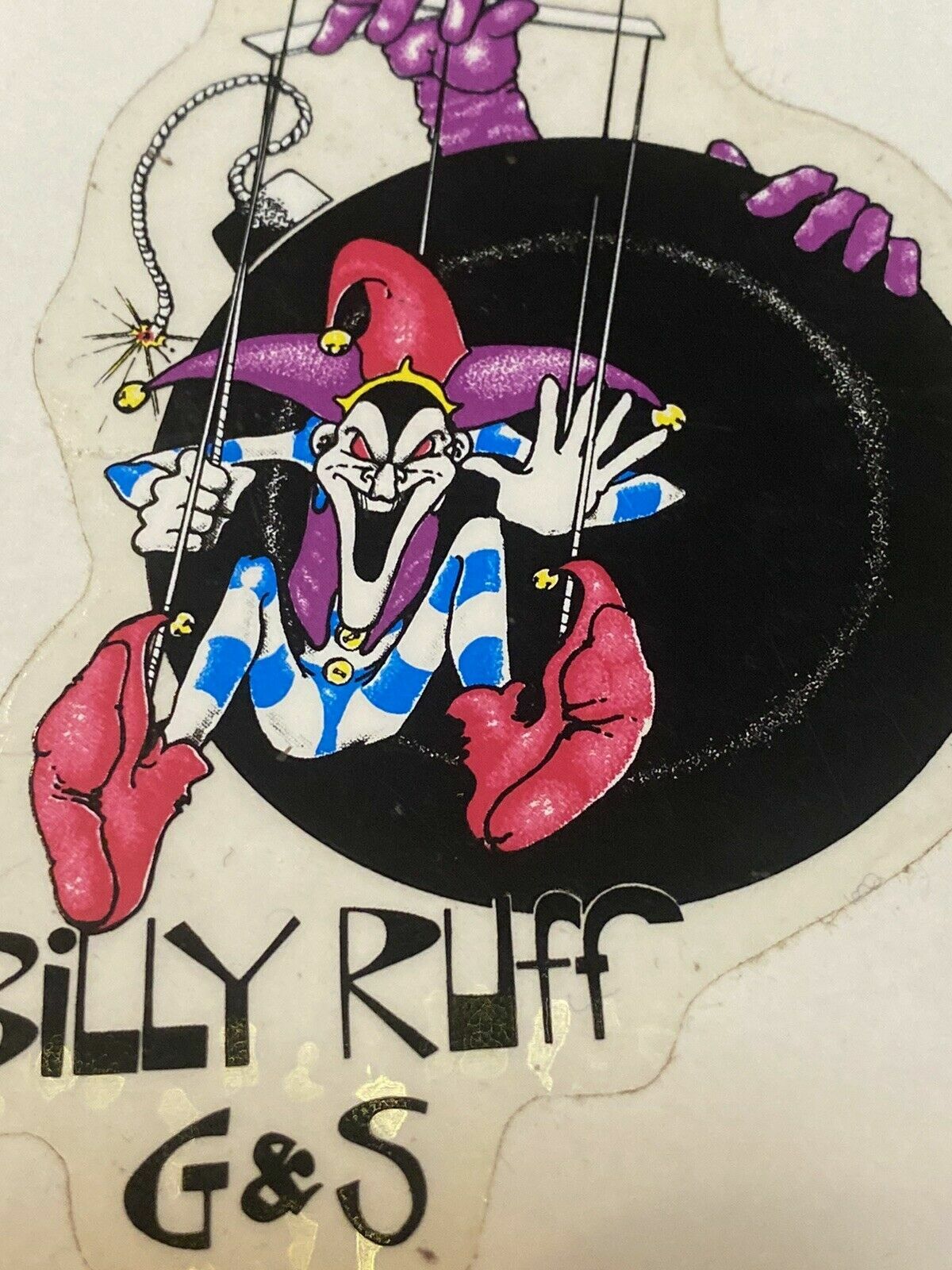 Vintage Old School 1980’s Cool Skateboard Sticker G & S Billy Ruff ...