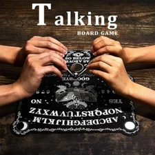 Black Ouija Wooden Board Game Spirit Hunt Planchette Accessories Games Supplies