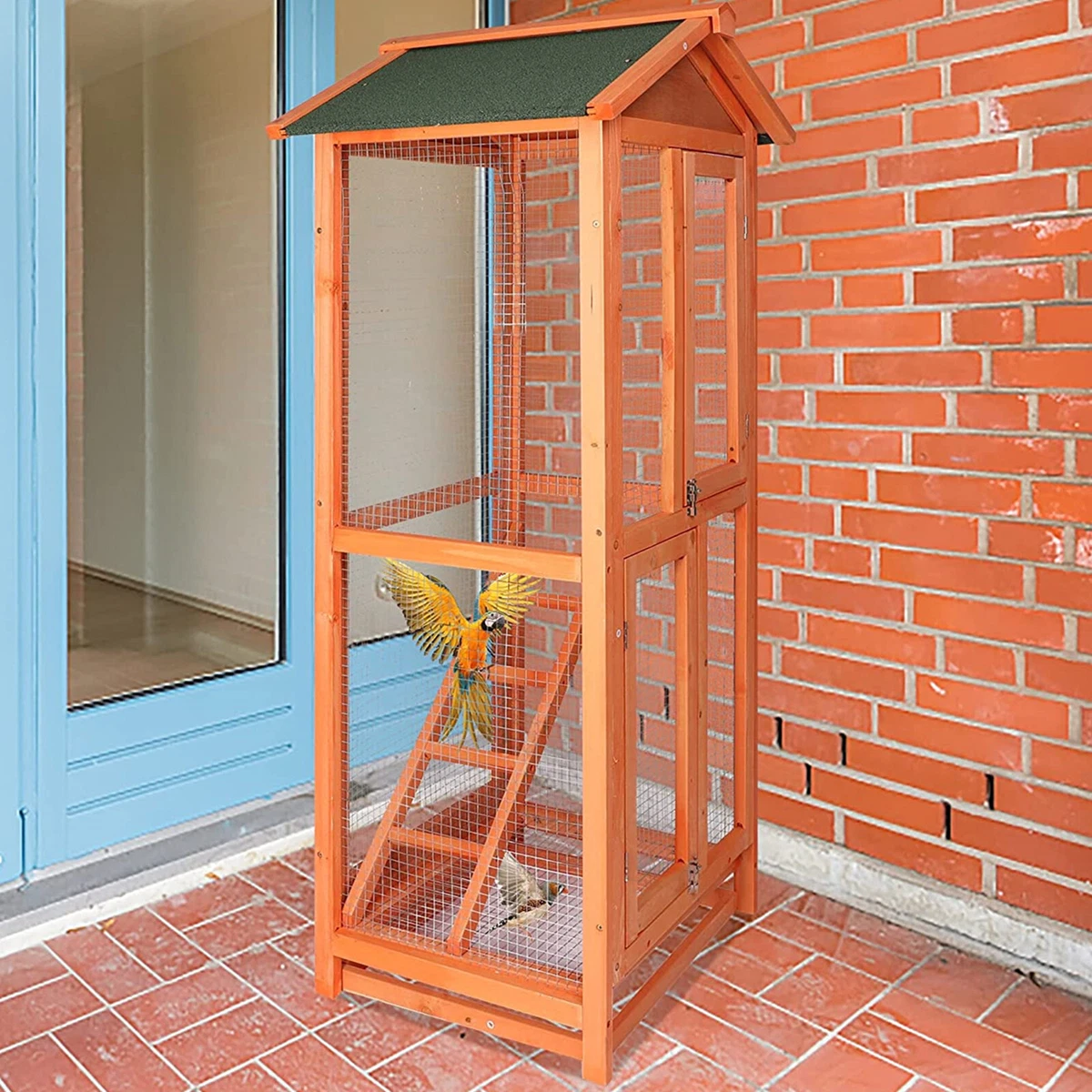 Large wooden bird cage cheap
