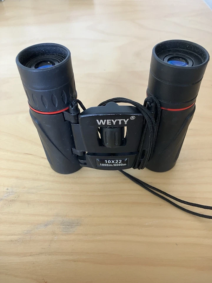 WeyTy Binoculars, 10x22 Mini Compact Fold-Able Binoculars for Adults. 
