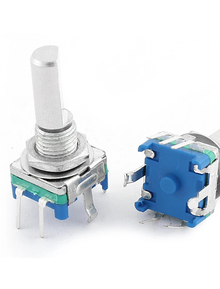 4pcs 5Terminaux 20 points détentes 360° Encodeur rotatif avec bouton-poussoir - Photo 2/2