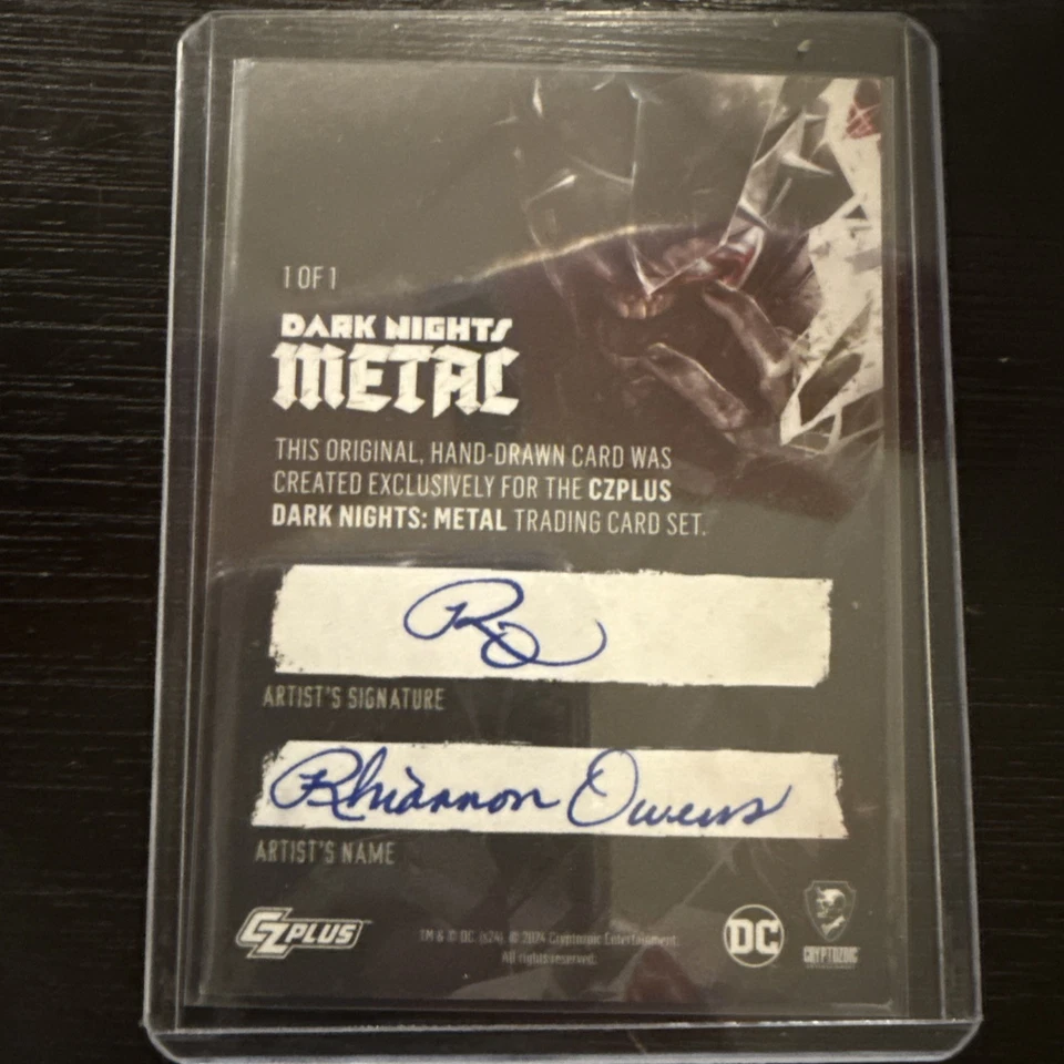 Cryptozoic CZPlus Dark Nights Metal RHIANNON OWENS Sketch Card Batman Who Laughs - Image 2 of 2