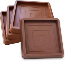 Furniture Castor Coasters Cups 2.5 Inch Square Furniture Feet Cups 