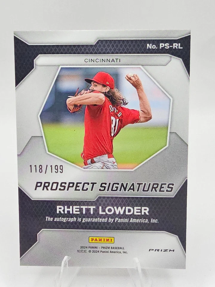 2024 Prizm Rhett Lowder Prospect Signatures Auto /199 Cincinnati Reds Pulsar - Image 2 of 2