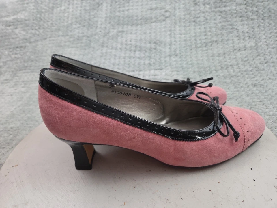 Женские туфли-лодочки Ros Hommerson размер 8 Вт розовая замша кепка носок бант комфортная широкая ширина - Изображение 4 из 4