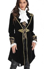 Womens Victorian Renaissance Jacket Steampunk Costume Dress Medieval Tailcoat...