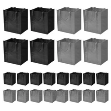 24-Pack Reusable Grocery Bags，Large Washable Foldable Shopping Bags，Heavy Dut...