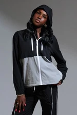 NWT Tiger Friday Zip It Windbreaker, Hooded, Black/Grey,  SIZE: ADULT SMALL