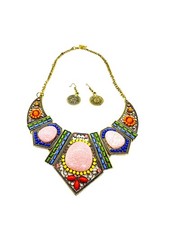 Statement necklace and earring sets for women