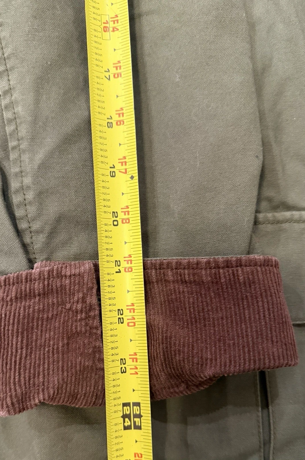 Vtg LL Bean Men’s Cotton With Corduroy Flannel Lined Chore Coat SUPERB - product detail image 10