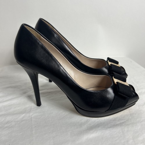 Salvatore Ferragamo Bow Open Toe Pumps Sz 6 - Bild 3 von 14