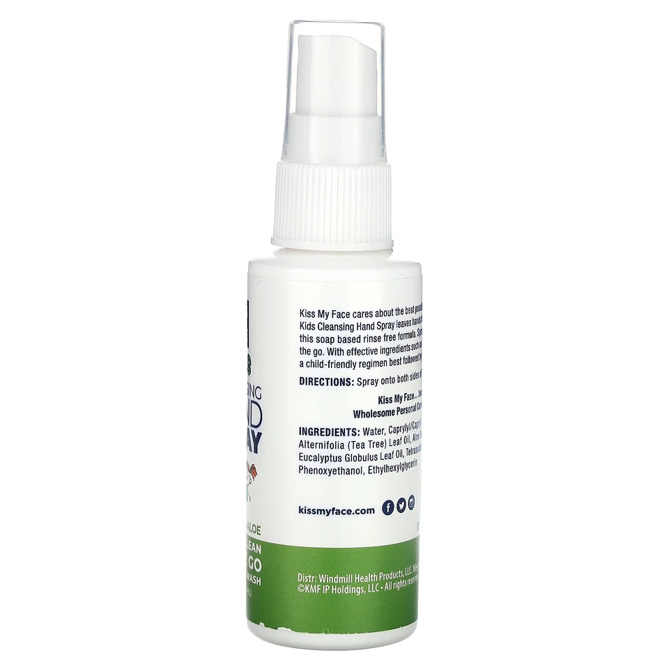 Spray limpiador de manos para niños, árbol de té y aloe, 2 fl oz (59 ml) Foto 2 de 3