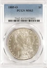 1885-O Morgan Silver Dollar. MS-63. PCGS