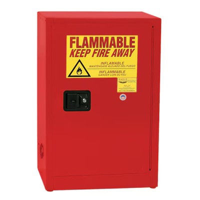 Eagle Mfg 1924Xred Hazardous Material Storage Cabinet, 12 Gal, 1 Shelves,