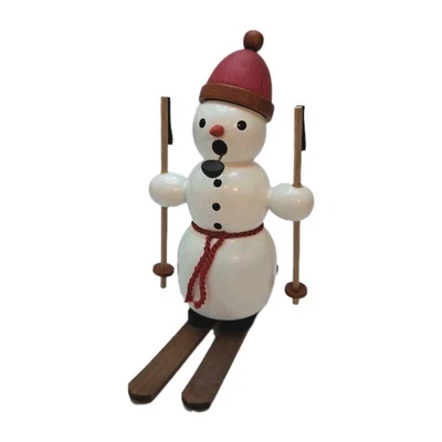 Räuchermann Schneemann auf Ski - Richard Glässer Erzgebirge -Rarität- NEU & OVP - Bild 1 von 2