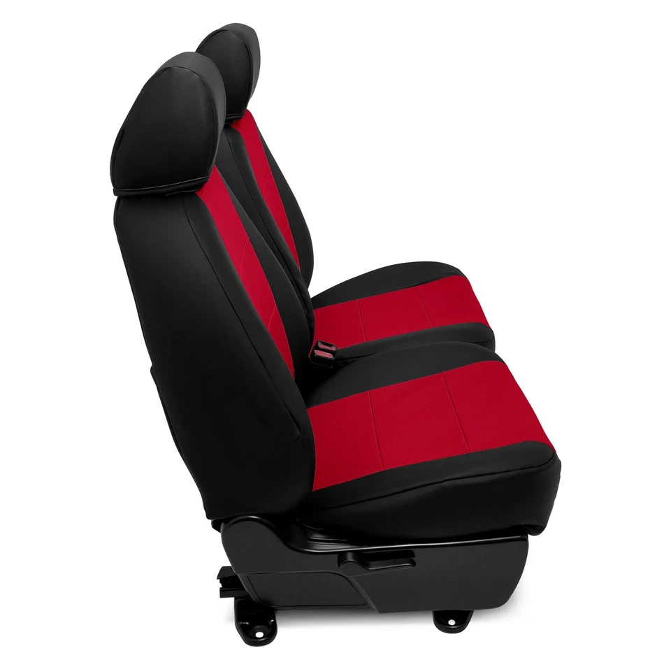 For Dodge Charger 06-10 Retro Weave 1st Row Black & Red Custom Seat Covers Foto 4 de 4